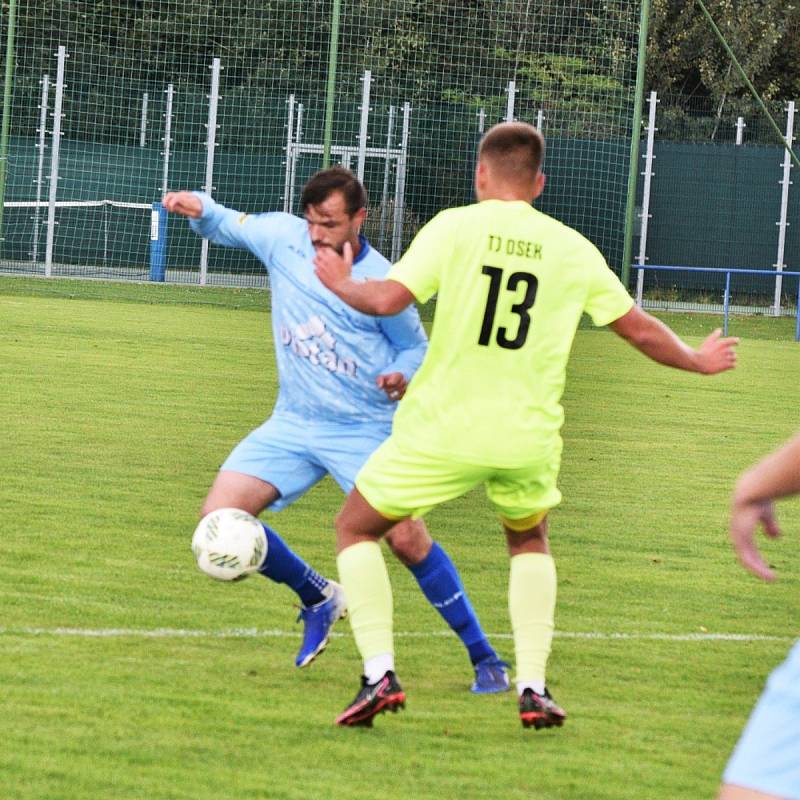 Fotbalový krajský přebor: Protivín - Osek 1:3.