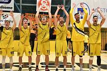 Basketbalisté Písku v baráži dvakrát porazili Hradec Králové a v příští sezoně si zahrají v nejvyšší soutěži.