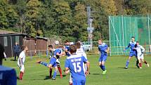 Mirovičtí fotbalisté porazili Čkyni 2:0 (snímek je z podzimního souboje, kdy na Šumavě zvítězili 3:1).