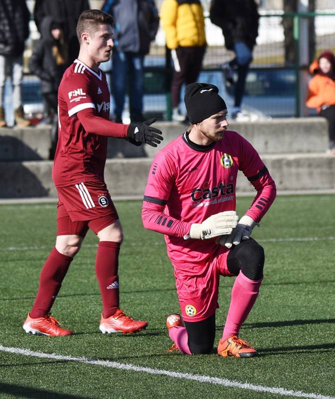 Přípravný fotbal: FC Písek - AC Sparta Praha B 2:1 (2:1). Foto: Jan Škrle