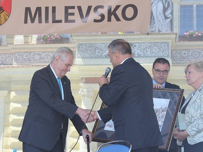 Prezident Miloš Zeman v Milevsku.