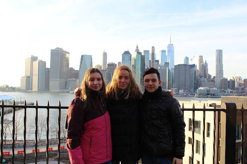 Studenti písecké obchodní akademie na exkurzi v New Yorku.