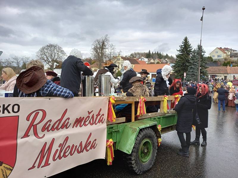 Masopustní průvod v Milevsku 26. února 2022.