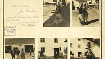 Reportážní fotografie z natáčení filmu Jan Cimbura pořídil 4. června 1941 v Heřmani novinář František Petřík.