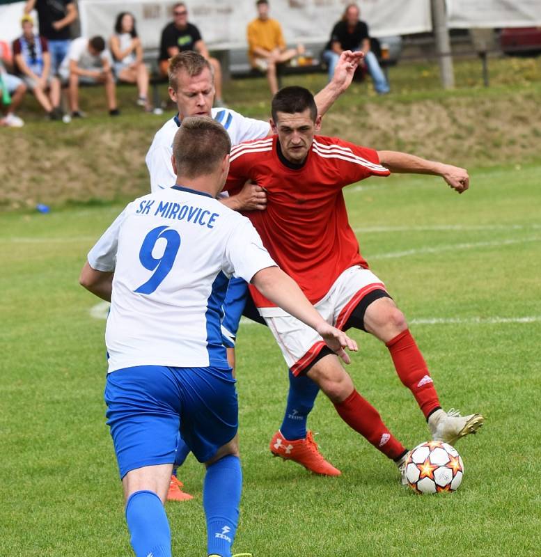 Fotbalová I.A třída: Mirovice - Strunkovice 1:0.