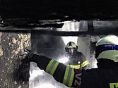 Požár střechy domu v Milevsku 18. ledna 20223.