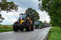Protestní jízda části zemědělců na Českobudějovicku v roce 2022.
