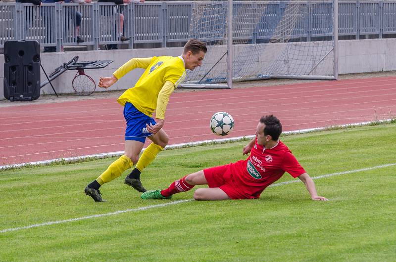 Utkání 26. kola Fortuna ČFL Písek - Králův Dvůr (1:3)