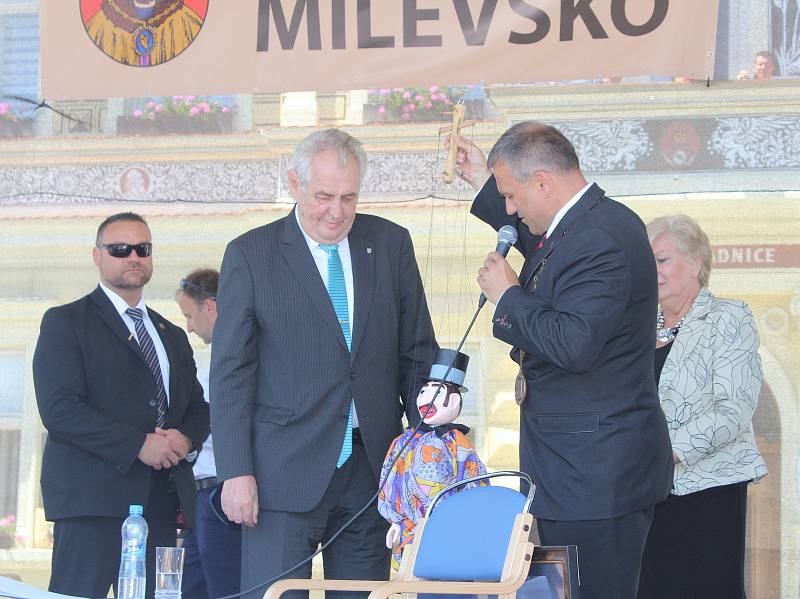 Prezident Miloš Zeman v Milevsku.