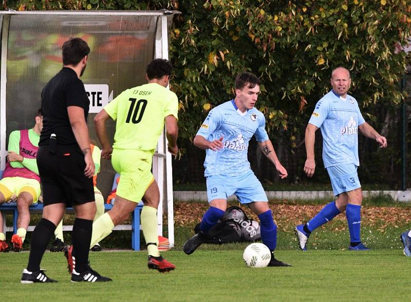 Fotbalový krajský přebor: Protivín - Osek 1:3.