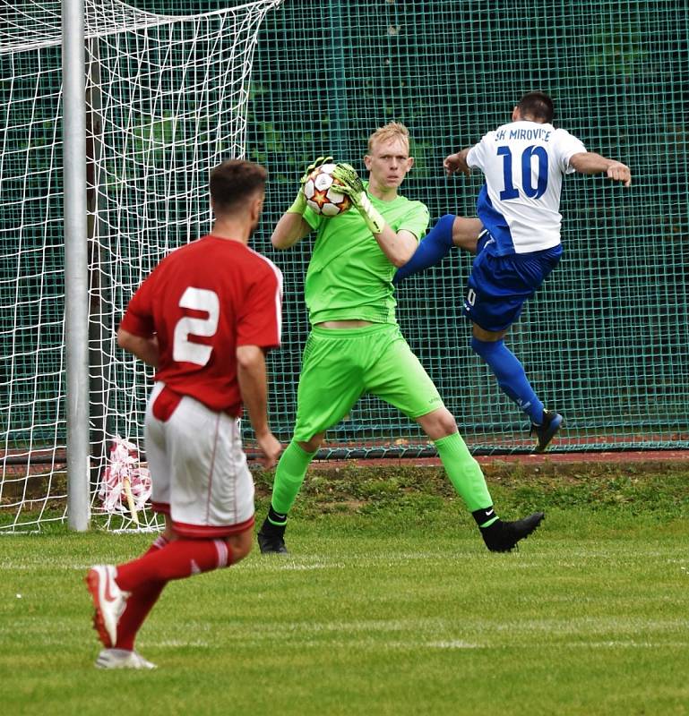 Fotbalová I.A třída: Mirovice - Strunkovice 1:0.