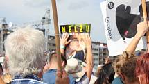 Demonstrace proti Babišovi se na Letné zúčastnili také lidé z Milevska a Kovářovska.