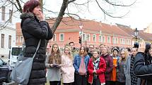 Studenti píseckého gymnázia se připojili k výstražné stávce Vyjdi ven!