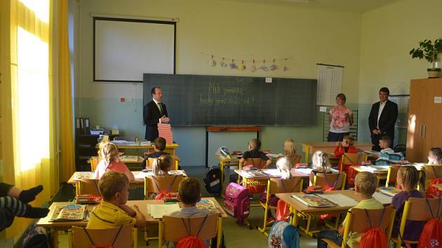 První školní den v Čížové.