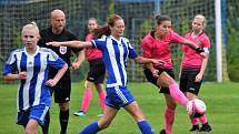 Fotbalová divize žen: TJ Hradiště - Jiskra Domažlice 4:1 (2:1).