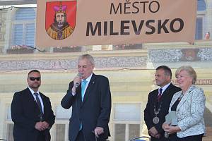 Prezident Miloš Zeman v Milevsku.