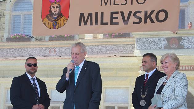 Prezident Miloš Zeman v Milevsku.