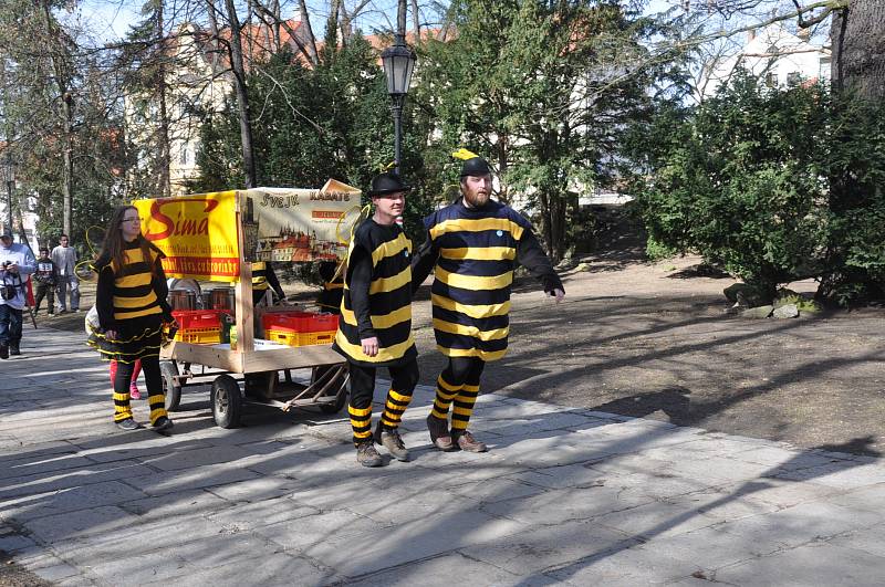 Ulicemi historického centra Písku prošel maškarní průvod.