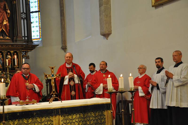 Rytíři Řádu sv. Lazara Jeruzalémského v Písku.