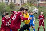 Fotbalisté FC Písek U19 v akci - na snímku z duelu proti Liberci, kdy sahali po překvapení.