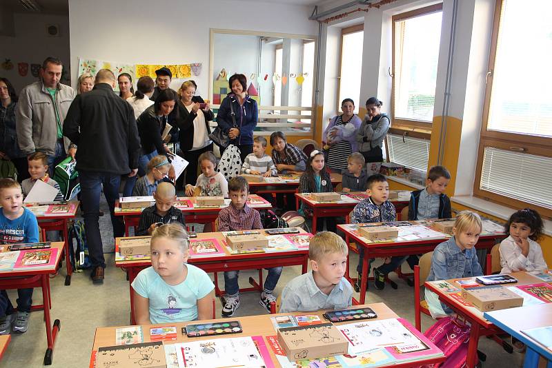 První školní den na Základní škole T. G. Masaryka v Písku.