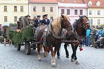 Hubertova jízda v Písku.