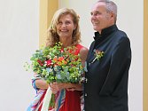 Svatba v kapli v areálu Nemocnice Písek ve čtvrtek 12. srpna 2021.