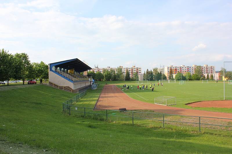 Milevský letní stadion.