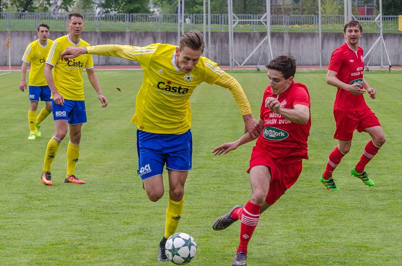 Utkání 26. kola Fortuna ČFL Písek - Králův Dvůr (1:3)