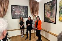 Výstava abstraktních obrazu Jany Zmrzlé a Kateřiny Murové na Zámečku v Boršově nad Vltavou - Poříčí.