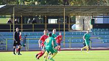 Čimelice doma uhrály s Prachaticemi remízu 2:2. Snímek je z podzimního vzájemného duelu v Prachaticích, který domácí vyhráli 4:0.