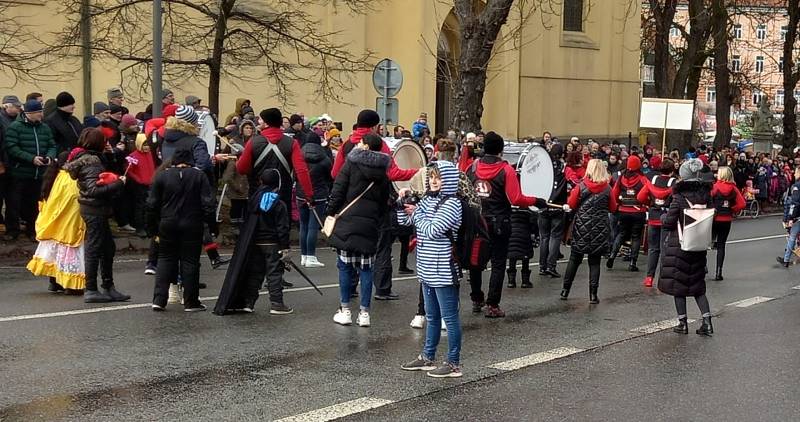 Masopustní průvod v Milevsku 26. února 2022.