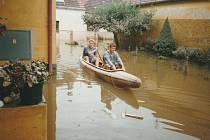 Povodně v Putimi v roce 2002. Foto: Archiv Jaroslavy Pixové