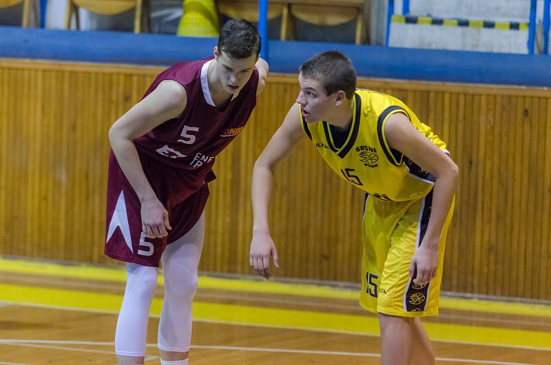 Mladí basketbalisté Písku (U19) v zápase s BA Nymburk.