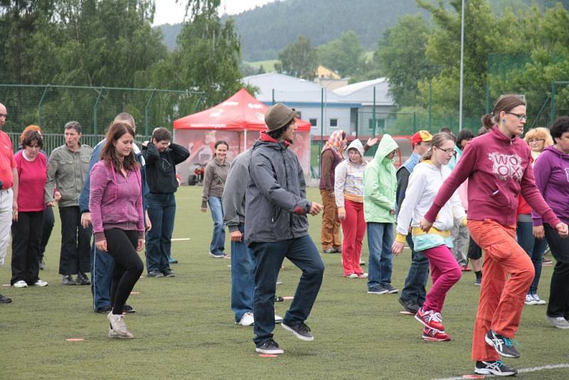 Centrum Stroom Dub připravilo na čtvrteční den výjimečnou sportovně kulturní akci nazvanou Spartakiáda pod Libínem 2015 pro osoby se zdravotním postižením z různých míst České republiky. Vrcholem bylo společné cvičení osob se zdravotním postižením.