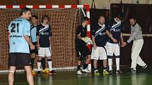 V sobotu 17. ledna se ve sportovní hale v Prachaticích odehrály zápasy krajského finále Českého poháru futsal sálové kopané. Foto z utkání Strabag  PT – FC Tex Color.