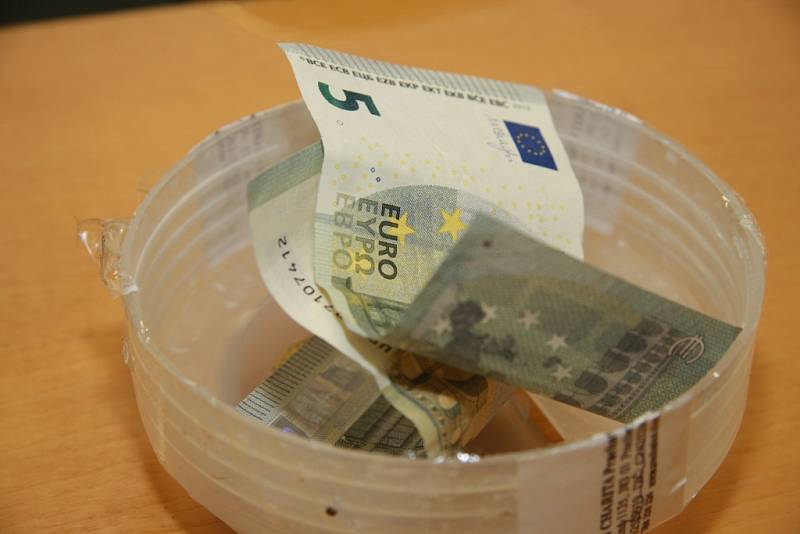 V pondělí 12. ledna v malé zasedací místnosti na MěÚ Prachatice otevřely pracovnice Farní charity v Prachaticích a zástupkyně městského úřadu všechny kasičky pro Tříkrálovou sbírku. Nechyběla ani eura.