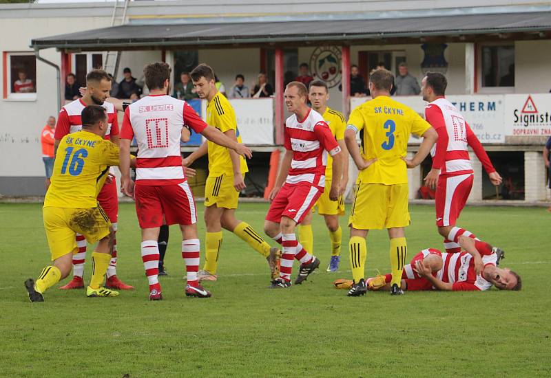 Fotbalová I.A třída: SK Lhenice - SK Čkyně 1:2 (0:1).