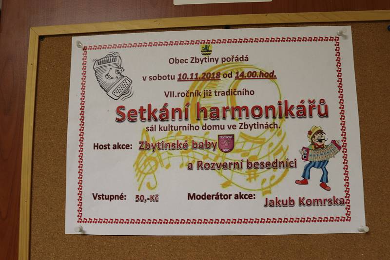 Setkání harmonikářů ve Zbytinách.