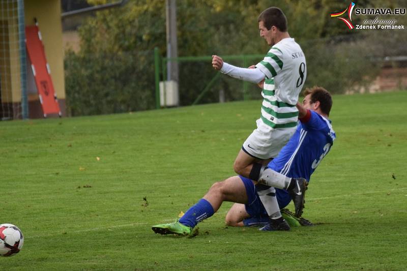 Fotbalová I.B třída: Vacov - Čkyně 0:2.