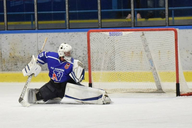 Hokejová Krajská liga: Vimperk - Humpolec 2:3.