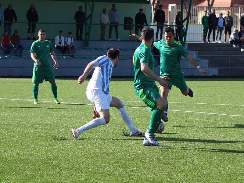 Tomáš Pecka z Tatranu Prachatice přidal proti Rudolfovu (6:0) druhý jarní hattrick