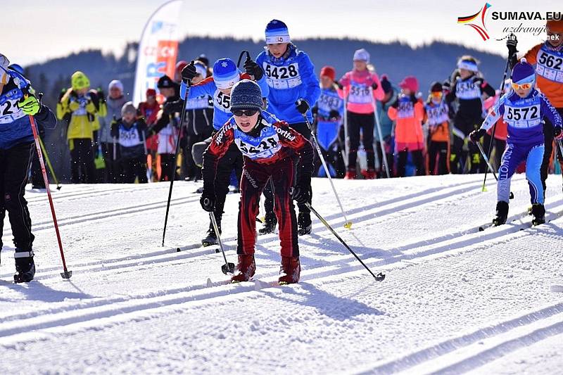 Mladí lyžaři soutěžili na distancích od jednoho do pěti kilometrů volnou technikou.