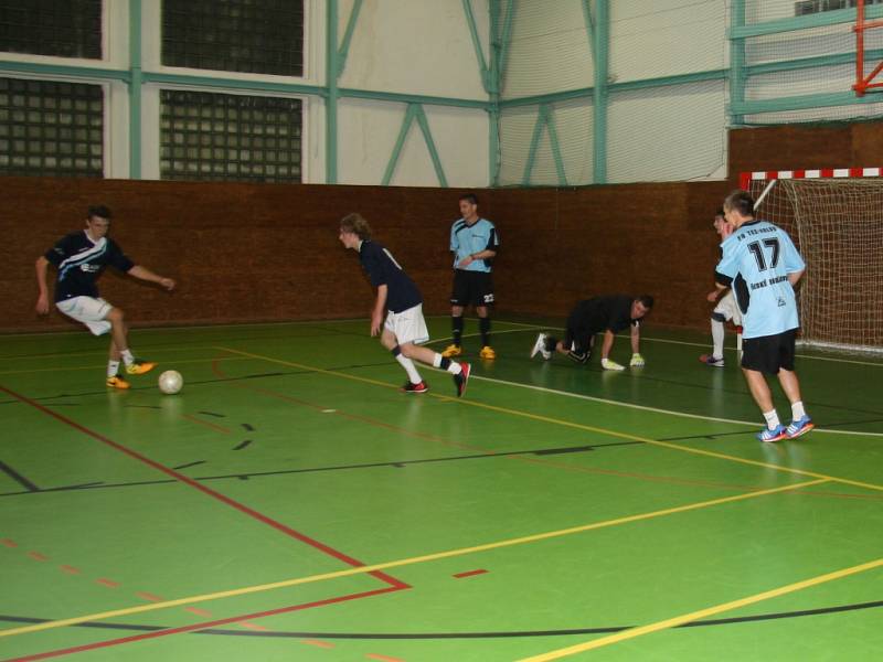 V sobotu 17. ledna se ve sportovní hale v Prachaticích odehrály zápasy krajského finále Českého poháru futsal sálové kopané. Foto z utkání Strabag  PT – FC Tex Color.