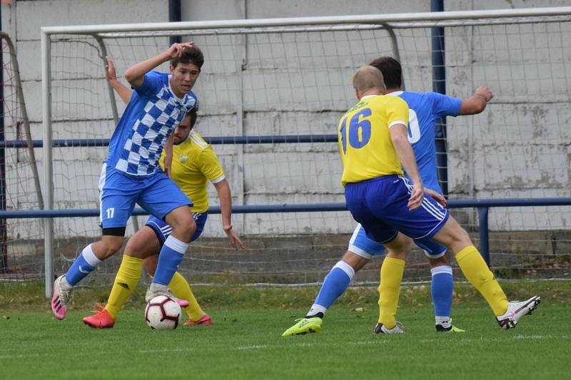 Vimperští fotbalisté vyhráli ve Vodňanech 1:0.