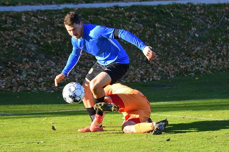 Fotbalová I.B třída: Vacov - Bělčice 0:1.