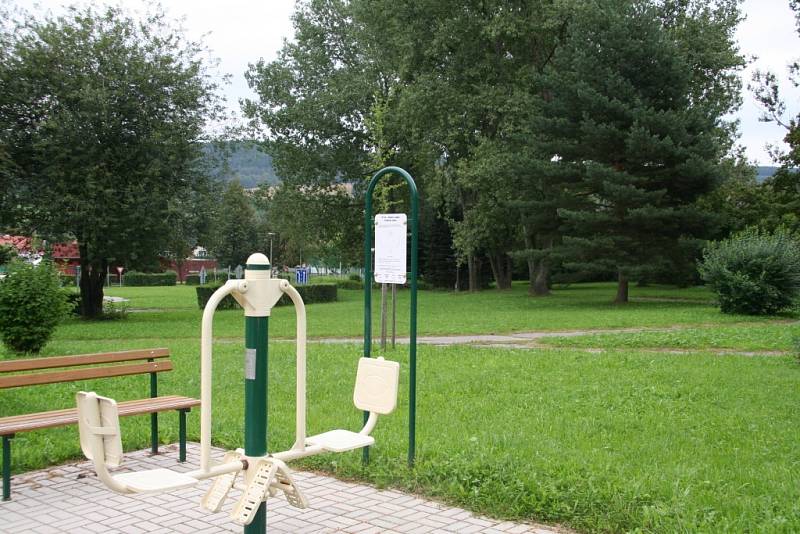 Park Mládí v Prachaticích v lokalitě U Rybníčků.