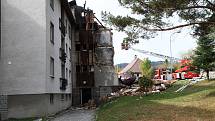 Výbuch v Lenoře zdemoloval obytný dům.