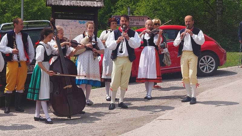 Zahájení plavení na Schwarzenberském plavebním kanále na Jeleních Vrších.