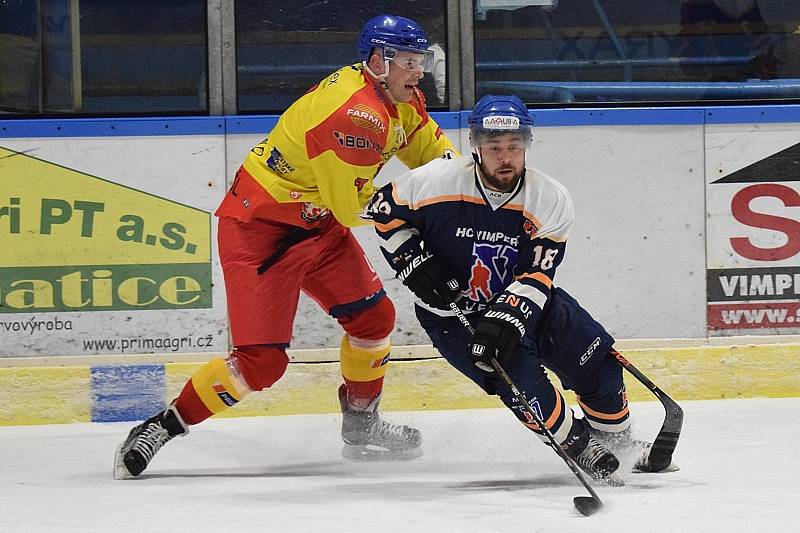 Hokejová KL: HC Vimperk - Sokol Radomyšl 3:2 pp (0:2, 2:0, 0:0 - 1:0).